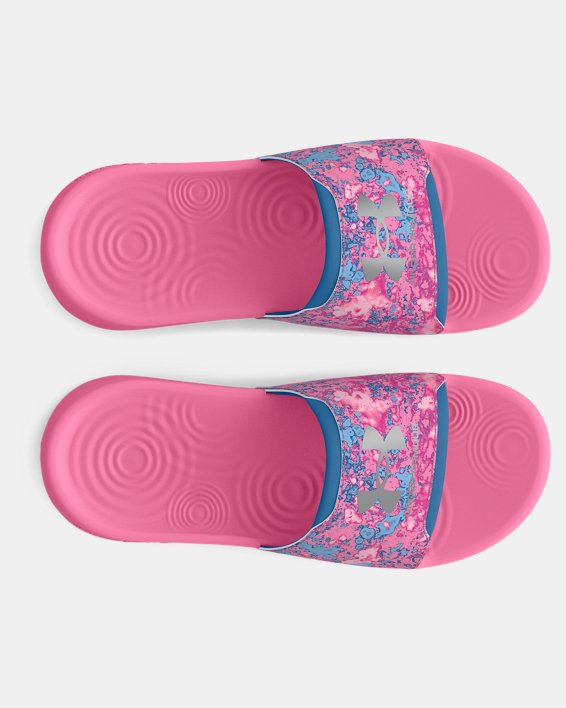 Girls' UA Ignite Select Slides in Pink image number 2